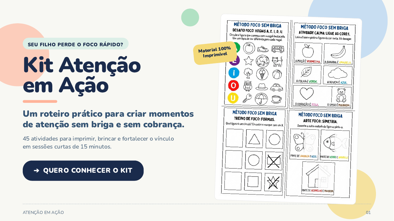 Prévia do Kit Atenção em Ação
